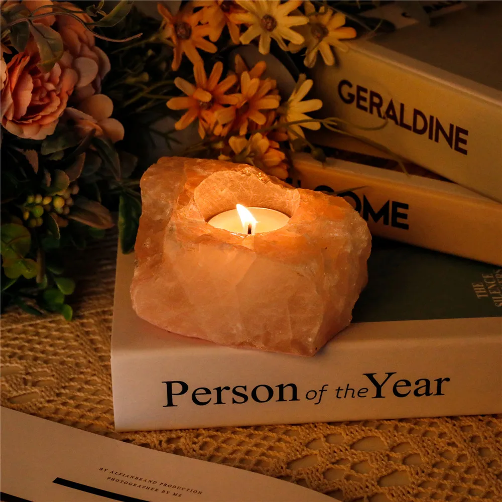Natural Stones Crystal Candle Holders Amen Crystal