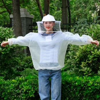 

Breathable Veil Cap Anti Bee Nylon Mesh Protective Clothing Insect Feeding Beekeeping Suit Beekeeper Home Professional Unisex