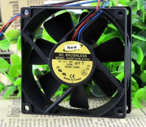 Для ADDA AD0812HB-A76GL DC 12V 0.25A 80x80x25mm 3-проводной Вентилятор охлаждения сервера |