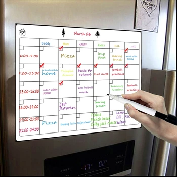 

A3 whiteboard weekly / monthly schedule magnetic soft whiteboard daily flexible work plan whiteboard