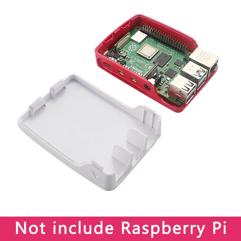 Официальный Raspberry Pi 4 чехол пластиковый белый красный корпус Корпуса для Raspberry Pi 4 Модель B