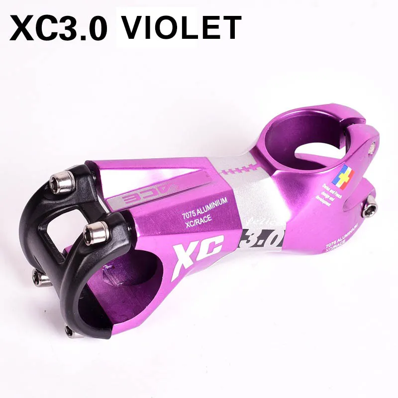 violet 31,8 мм* 80 мм, велосипедный стержень из алюминиевого сплава, ультра легкий руль для велосипеда XC3.0 AM, MTB, для горной дороги, велосипедная часть - Цвет: violet