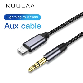 

KUULAA Aux Cable For iPhone 11 Pro XS Max X XR 8 7 iPad IOS 3.5mm Jack Male Cable Car Converter Headphone Audio Adapter