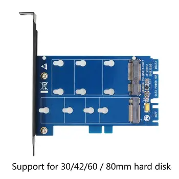 

Dual Interface M.2 NGFF to SATA and mSATA to SATA3 Adapter Card SSD Adapter Kit D08B