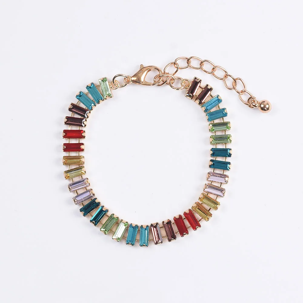 Красивый женский браслет с австрийскими кристаллами в форме капли золотого цвета, ювелирные изделия для свадебной вечеринки, женский браслет