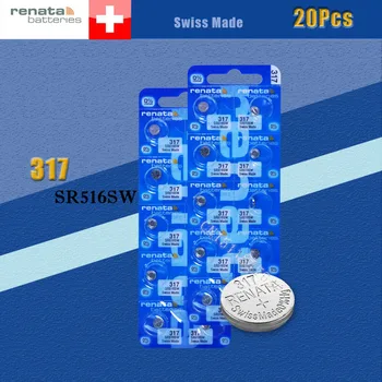 

20Pcs/Lot Brand New Renata LONG LASTING 317 SR516SW SR62 D317 V317 Watch Battery Button Coin Cell Swiss Made 100% Original