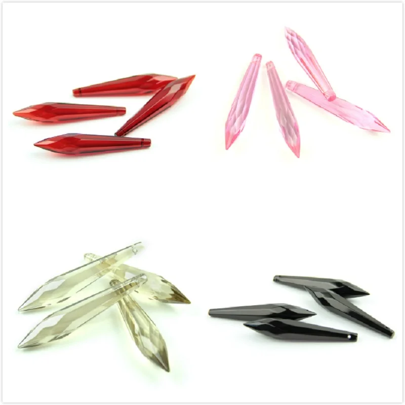 

All Colors 76mm Crystal Icicle Drop Prim Crystal Prism Suncatcher Ornament Crystal Prism Glass Lighting Parts