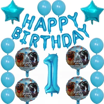

30pcs/set Puppy Dogs Pals Balloon 30 inch Number Balloon Baby 1st Birthday Party Decorations Globos Toys For Kids Dog Party Ball