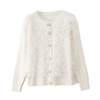 

Hchenli Brand 2020 Women Lace Beaded Sweater Cardigan
