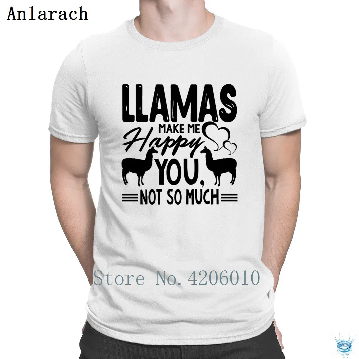 Llamas/футболка с надписью «Make Me Happy», дешевая распродажа, Мужская футболка с круглым вырезом и юмором на заказ, популярная футболка, стиль, Anlarach Sunlight
