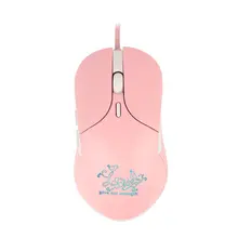 Розовые мыши для ноутбука, ПК, бесшумная мышь, эргономичная USB Проводная мышь с 3200 dpi и 6 кнопками для ПК, ноутбука, компьютера, ноутбука