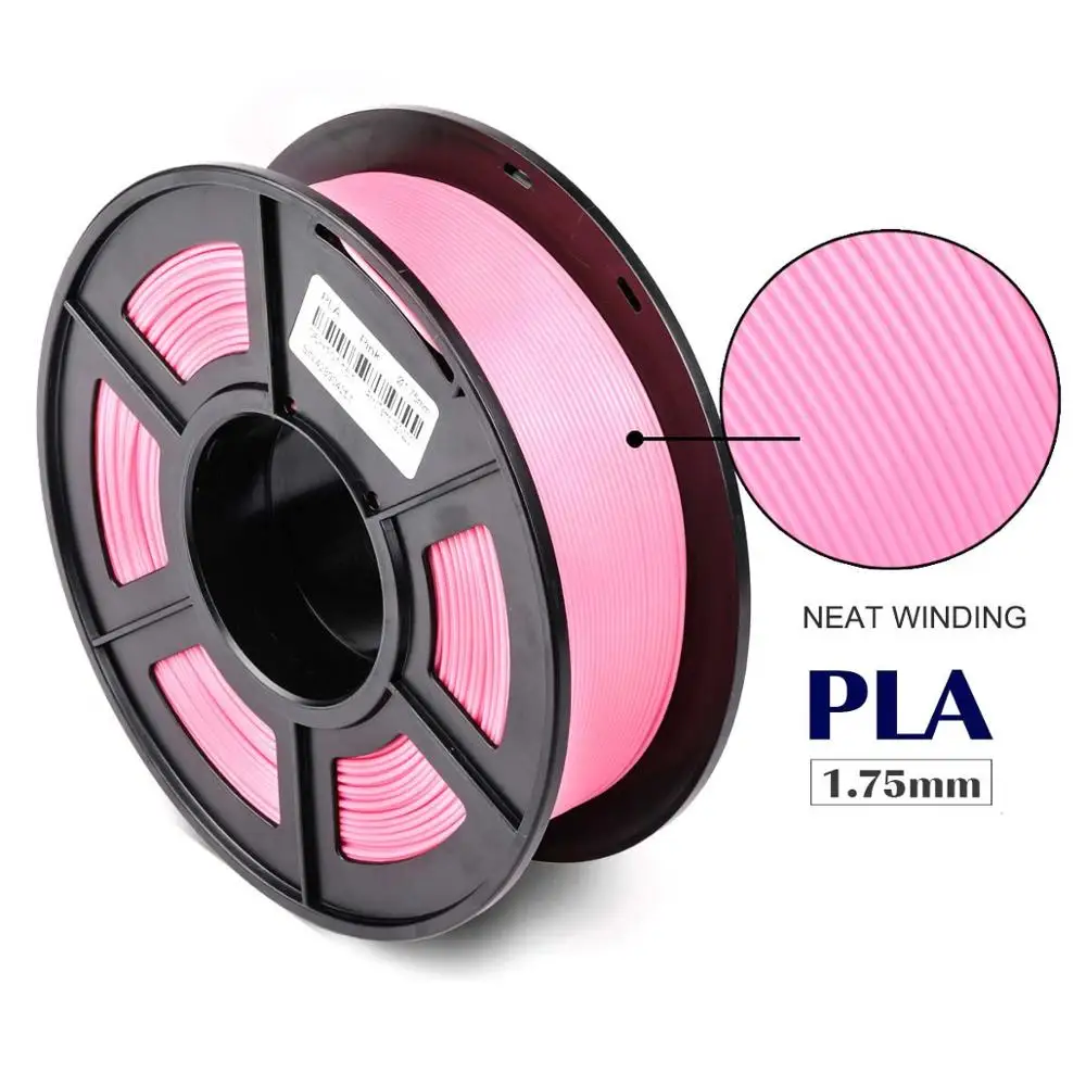 Orderly PLA-Pink SUNLU 1,75 PLA Синтетическая нить 1кг для 3D-принтеры не путать обмотки полиграфические материалы разложению Пластик пла-пластика - Цвет: Orderly PLA-Pink