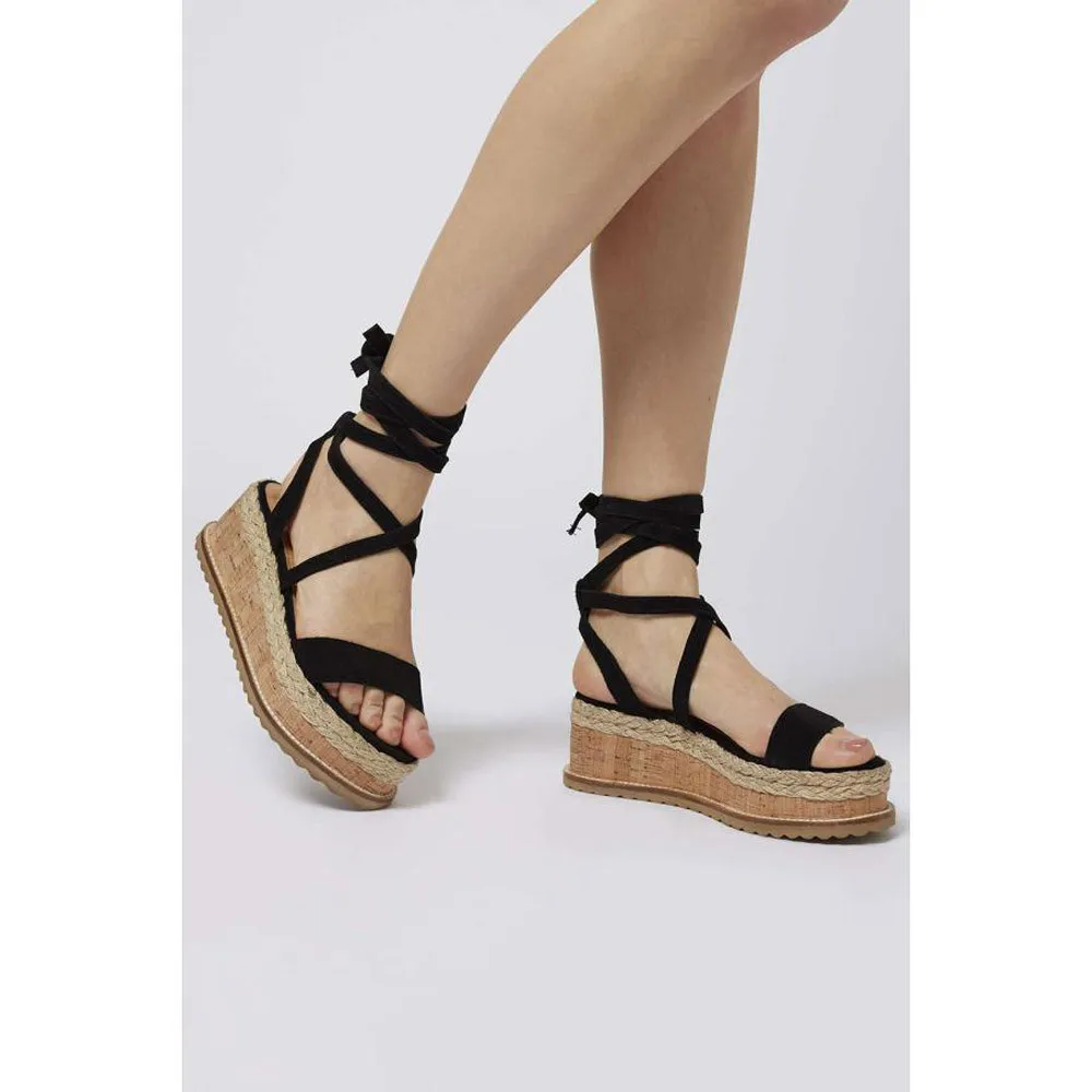 

Women Summer Shoes Sandals Ankle Strap Thick-Bottom Shoes Ladies Roman Lace-up Shoes Platform Woven Waterproof Wedge Sandals