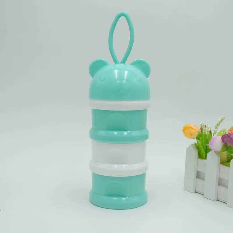 Коробка для хранения продуктов, 4 слоя, портативный контейнер для кормления младенцев, контейнер для еды с рисунком животных, молочный порошок, формула, Диспенсер, цветной уход за ребенком