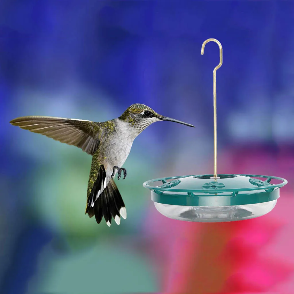 

2pcs Outdoor Hummingbird Feeder Plasic Bird Feeder with 8 Feeding Stations