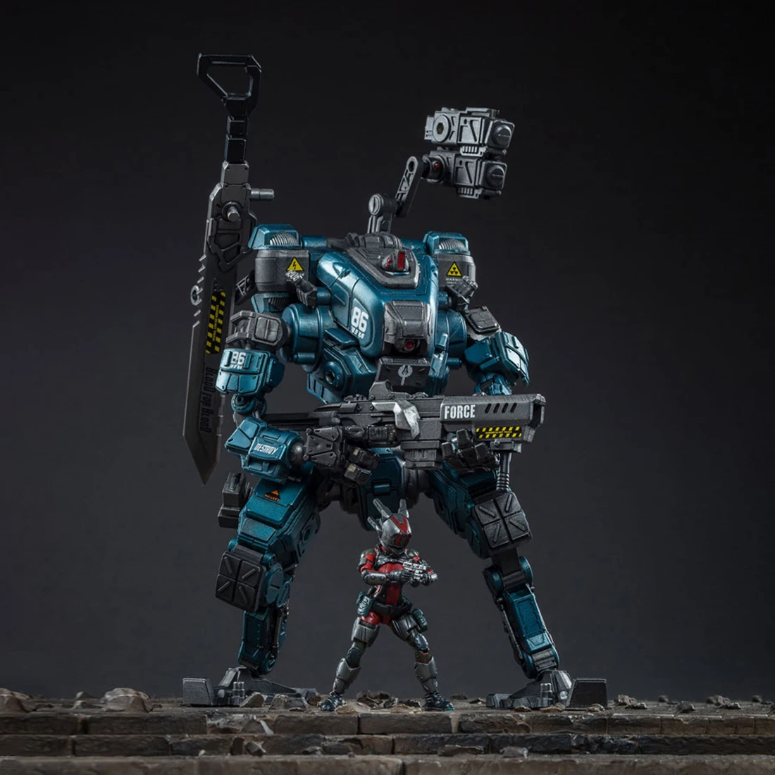 1:24 DIY съемная модель Mecha Солдат модель Строительная игрушка с высокой степенью снижения-Марс цианин