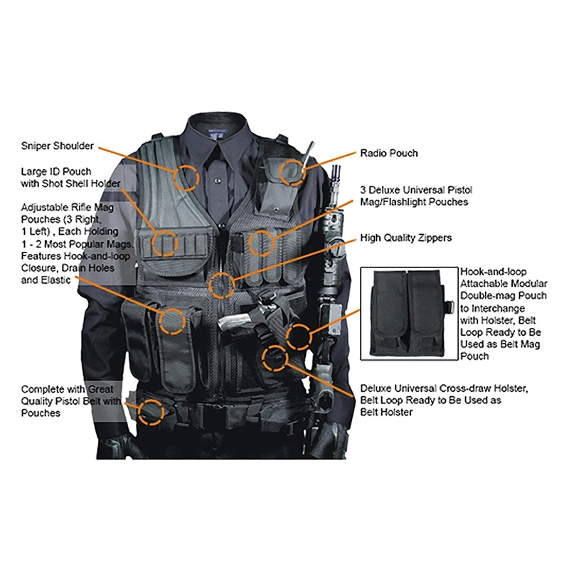 High Quality Tactical vest security outdoor training combat CS field protection vest For Paintball Game SWAT Team Hunting Vests