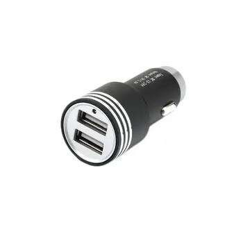 

four color High Quality 5V 2.4A Car Charger 2 USB Stainless Steel Emergency Hammer Cigarette Lighter Chargers Promotion on sale