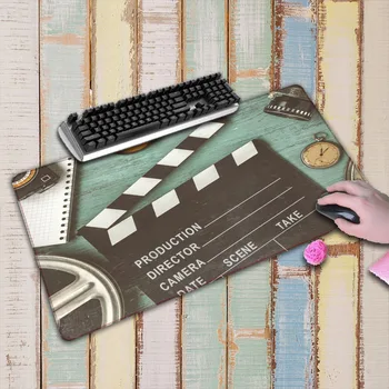 

90X40CM clapperboard movie spotlight Extra Large Gaming Mousepad Natural Rubber Gaming Speed Mouse Mat with Lock Edge
