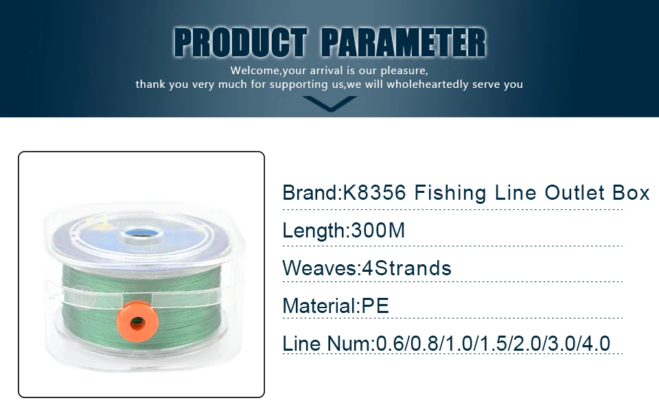 K8356 100% 300M 328Yards 4 Stands PE Braided Fishing Line Outlet Box Main Line Multifilament Super Strong High Quality 12LB-50LB (8)