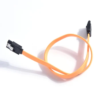 

2PCS 40cm Serial ATA SATA 3 RAID Data HDD Hard Drive Disk Signal Cables Yellow Red Straight High Speed SATA Data Cable