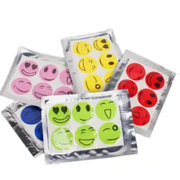 

(1 set=6 pcs) Anti Mosquito Sticker Patch Citronella Mosquito Killer Smiling Face Mosquito Repellent LX8247