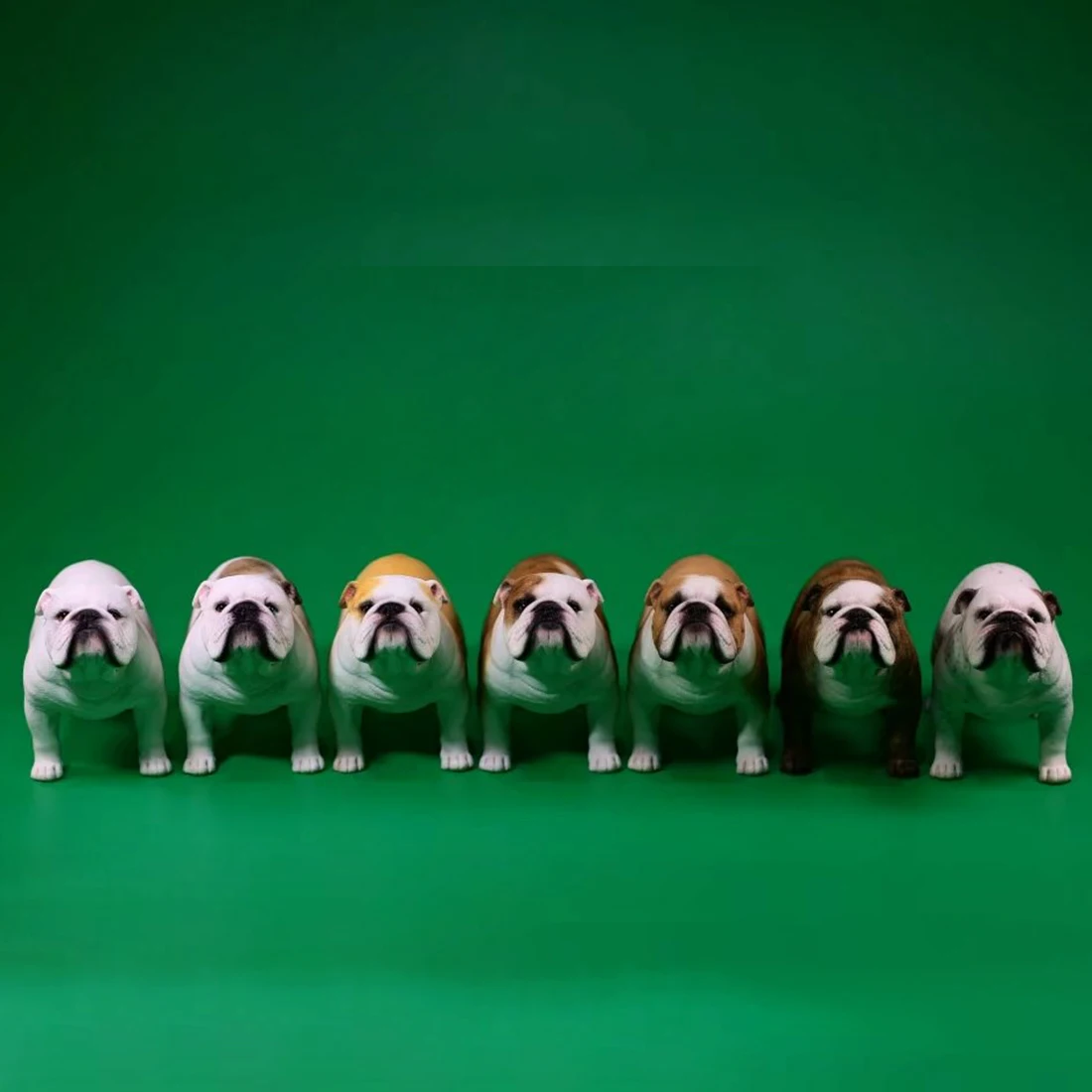 2 шт 1/6 13x8,5x5 см реалистичная модель животного Мягкая ручная роспись модная игрушка Бульдог(005