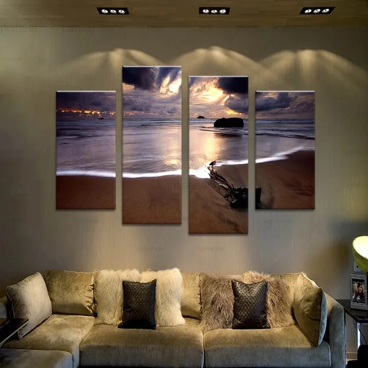 

Modular Sky Cloud Painting 4 Pieces Wall Art Modern Home Decoration Gift Multi-Panel Canvas Suitable for Living Room