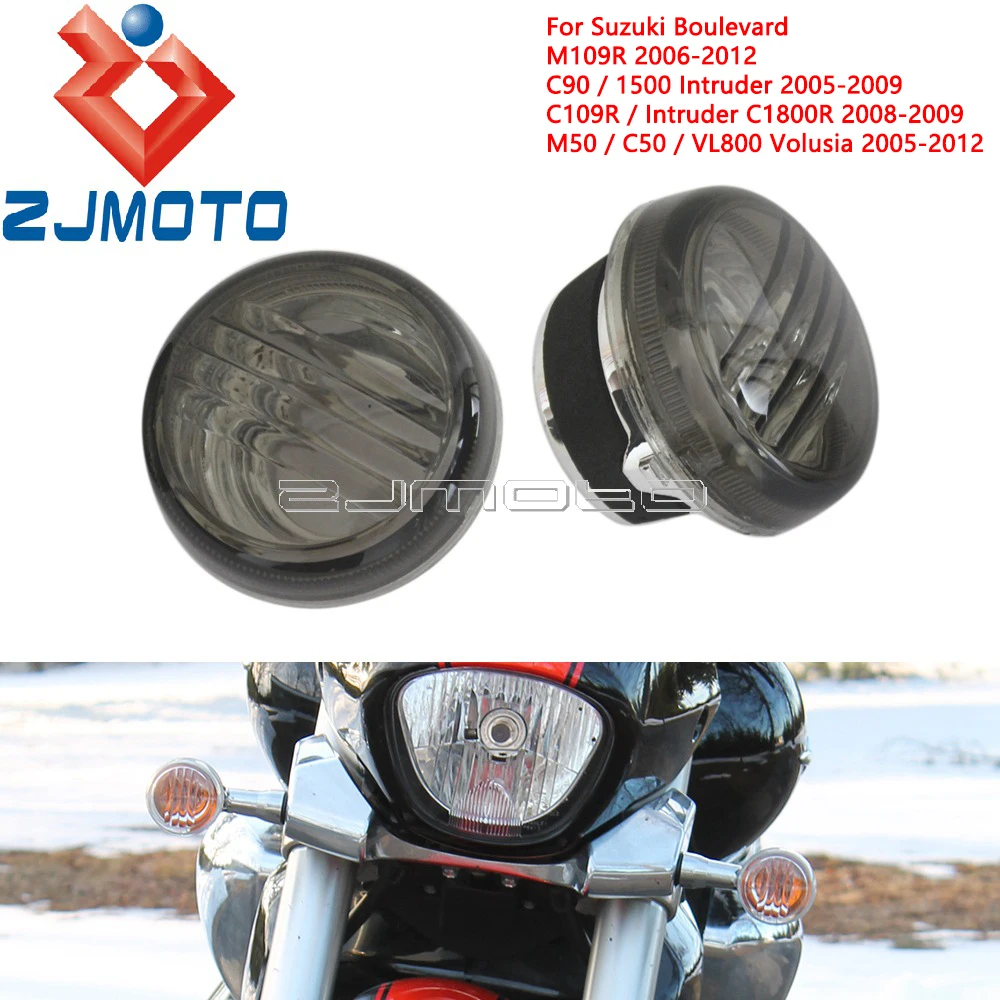 Мотоциклетный светильник для указателей поворота, объектив для Suzuki Boulevard M109R VL800 volusion C90 1500, крышка для объектива, передняя и задняя