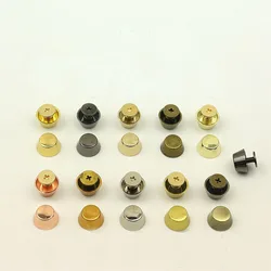100pcs Copper Rose Gold Silver Die Casting 8X12X6mm Round Head Rivet Screw for Bags Hardware High Quality Rivets Accessories