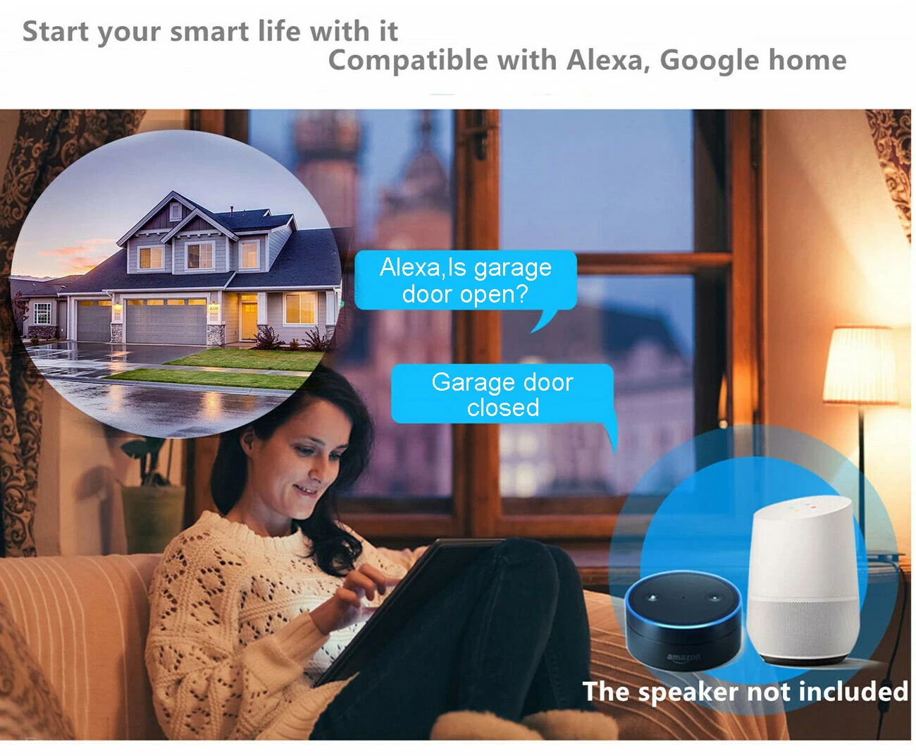 Wofea Wi-Fi переключатель умный Открыватель двери гаража управление Лер с Alexa Google Home Smart Life/Tuya APP управление
