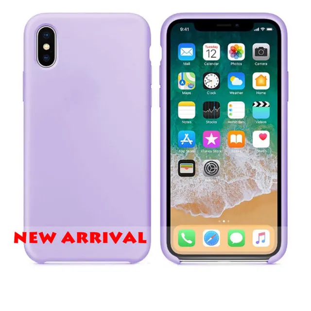2 Роскошный Официальный жидкий силиконовый чехол для телефона для iPhone X XS Max XR 11 Pro 7 8 6 6S Plus с логотипом, однотонный чехол из ТПУ - Цвет: 2