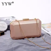 Women Handbag Evening Bags For Party New Women Chain Box Bag Women Messenger Purse Shoulder Bag Ladies Fashion Gold Clutch