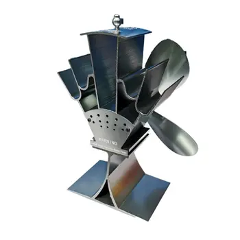

Eco-friendly Aluminum Silent Stove Fan Heat Powered Electrical Fan with 4 Blades