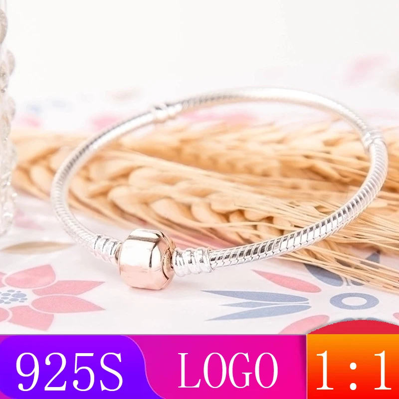 LISM [ ] зима 1: 1 момент браслет змея Мода леди подарок 925 Серебро DIY оригинальные ювелирные изделия