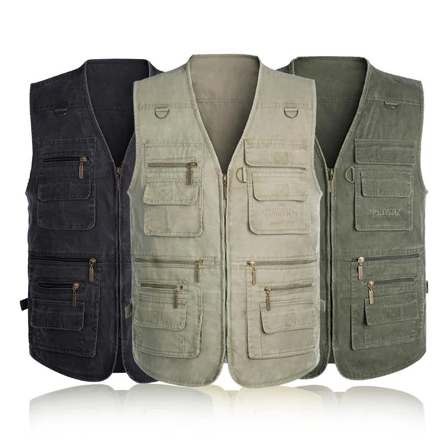 Multi-pocket Vests For Older Men Extra-large Outdoor Shooting Fishing  Hiking Vests And Jackets - Vests - AliExpress