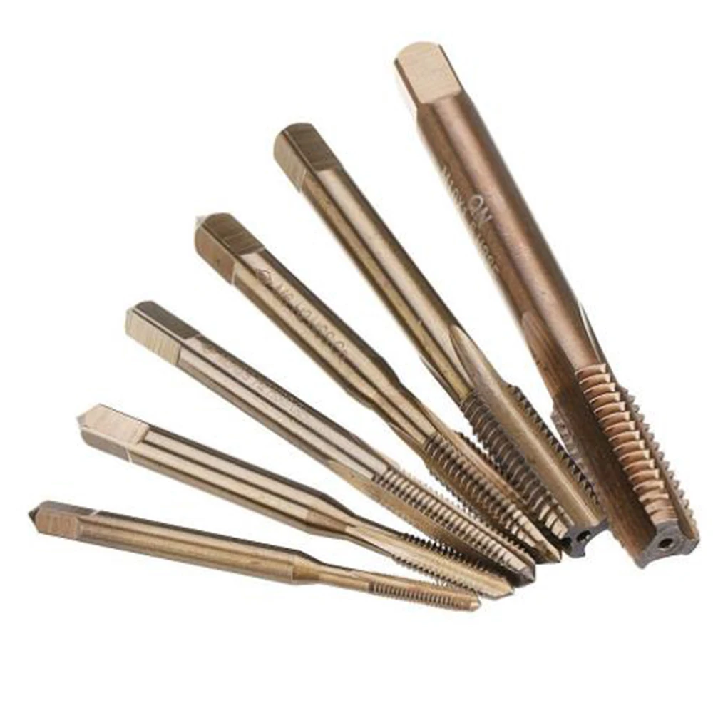 6 шт. M3-M10 прямая флейта метрический кран правая рука внешняя резьба Сверло HSS Co M35