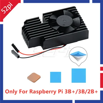 

52Pi Original New! CNC Extreme Cooling Fan Heatsink Kit ONLY For Raspberry Pi 3 B+ / 3B Plus / 3 B /2B+, Not Include Pi Board