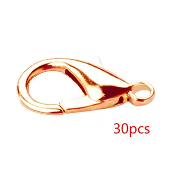 

30Pcs 15mm Metal Curved Lobster Claw Clasps Fastener Hook Necklace Buckle Bracelet End Connectors for DIY Jewelry Making