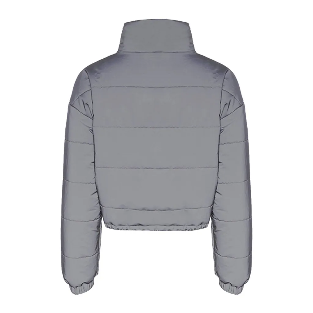 JAYCOSIN autumn winter trend luminous reflective casual short coat jacket thickening sports zipper cardigan fashion coat warm