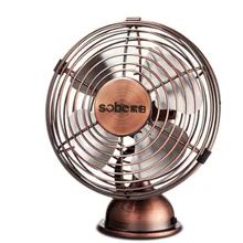 22%, античный мини usb вентилятор ультра-тихий пластинчатый Металл алюминиевое лезвие Вентилятор Мощный двигатель+ жесткий покрытый сетчатый вентилятор 5 В 2,5 Вт