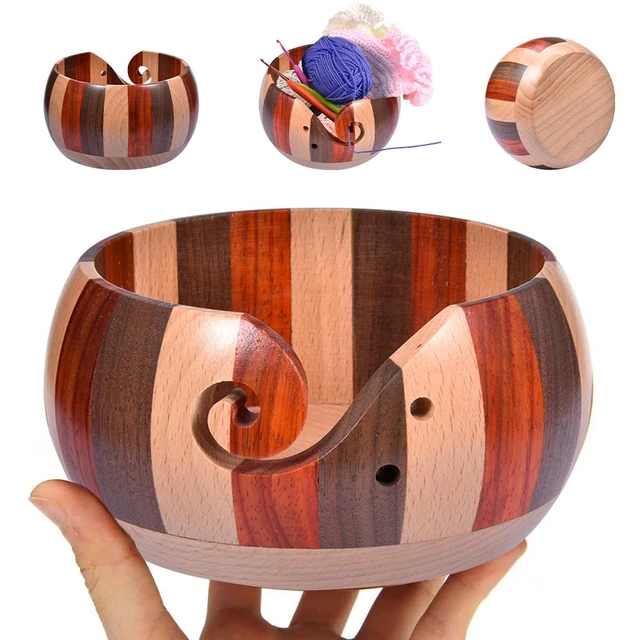 Yarn Bowl Holder Handmade Wooden Yarn Bowl Perfect Yarn Holder Bowl For  Crocheting And Knitting Accessories Prevent Slipping - AliExpress