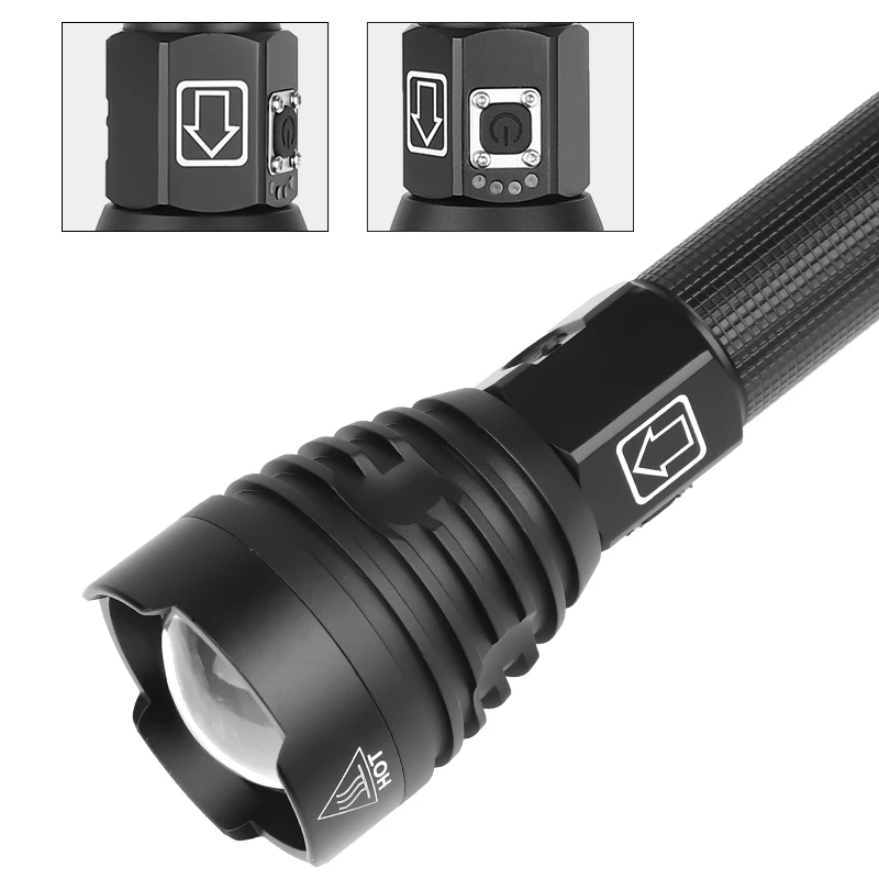 150000Iumens XHP90 Новый светодиодный фонарь = 1 5 XHP70.2 USB зарядка 2*26650 долгий срок службы