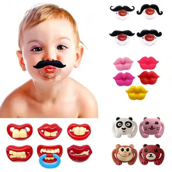 

Baby Silicone Pacifiers Funny Buck Teeth Pacifier Soft Food Grade Silicone Material Safety Pull Ring Easy To Clean