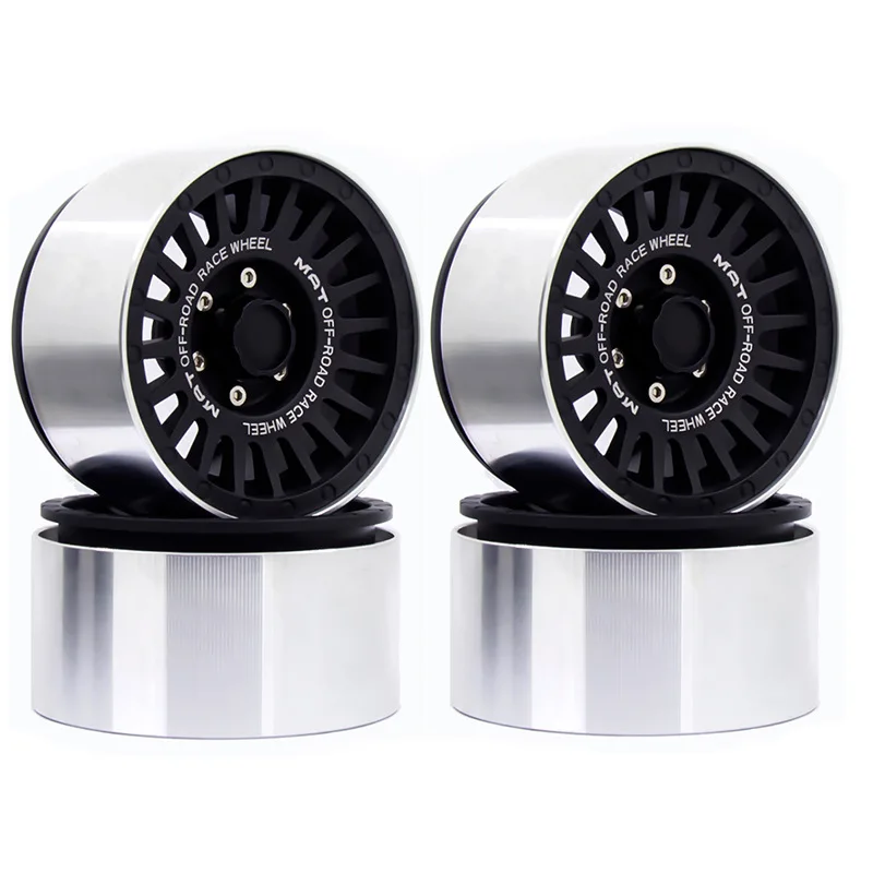 

for Axial SCX10 RR10 Wraith Traxxas TRX4 TRX6 1/10 RC Rock Crawler Parts 4PCS G53 VP Aluminum 2.2 Beadlock Wheel Rims