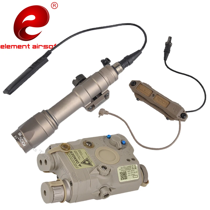 Airsoft Element Tactical Flashlight Surefir M600 Red Laser IR Laser Light PEQ15 M600C Hunting Lamp Weapons Light PEQ 15