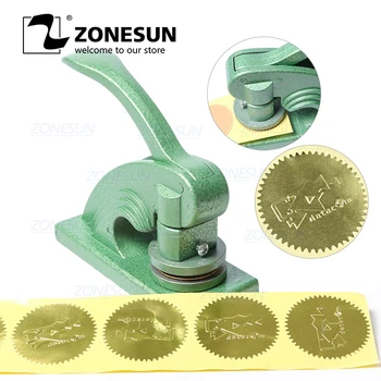 

ZONESUN Custom Brass Embossing Stamp Logo Personalized Embossing Seal Stamp For Letter Wedding Envelope Document Invitation Card