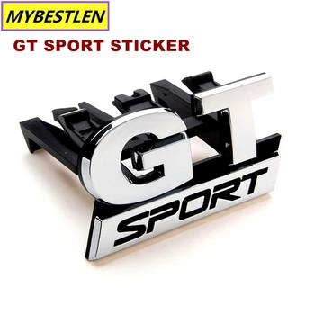 

Hot 3D metal car styling decoration sticker GT SPORT Front Grill Grille Badge Emblem fit for vw Golf MK5 GT 06-09 car style