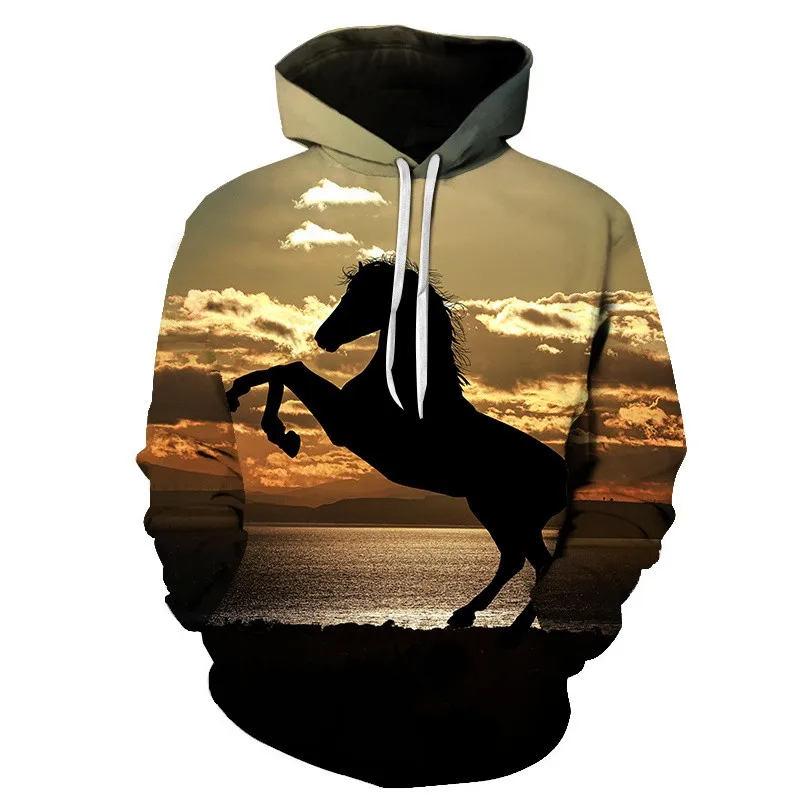 

The New Horse Galloping Series Hoodie, 3d Printing Hoodie, That Is, Fashionable And Fun Animal Hoodie, Unisex Plus Size Hoodie