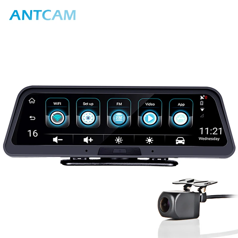 Antcam 1" ips 4G Android Smart Dash Cam gps навигация ADAS FHD 1080P автомобильная видеокамера рекордер WiFi Live удаленный мониторинг DVR